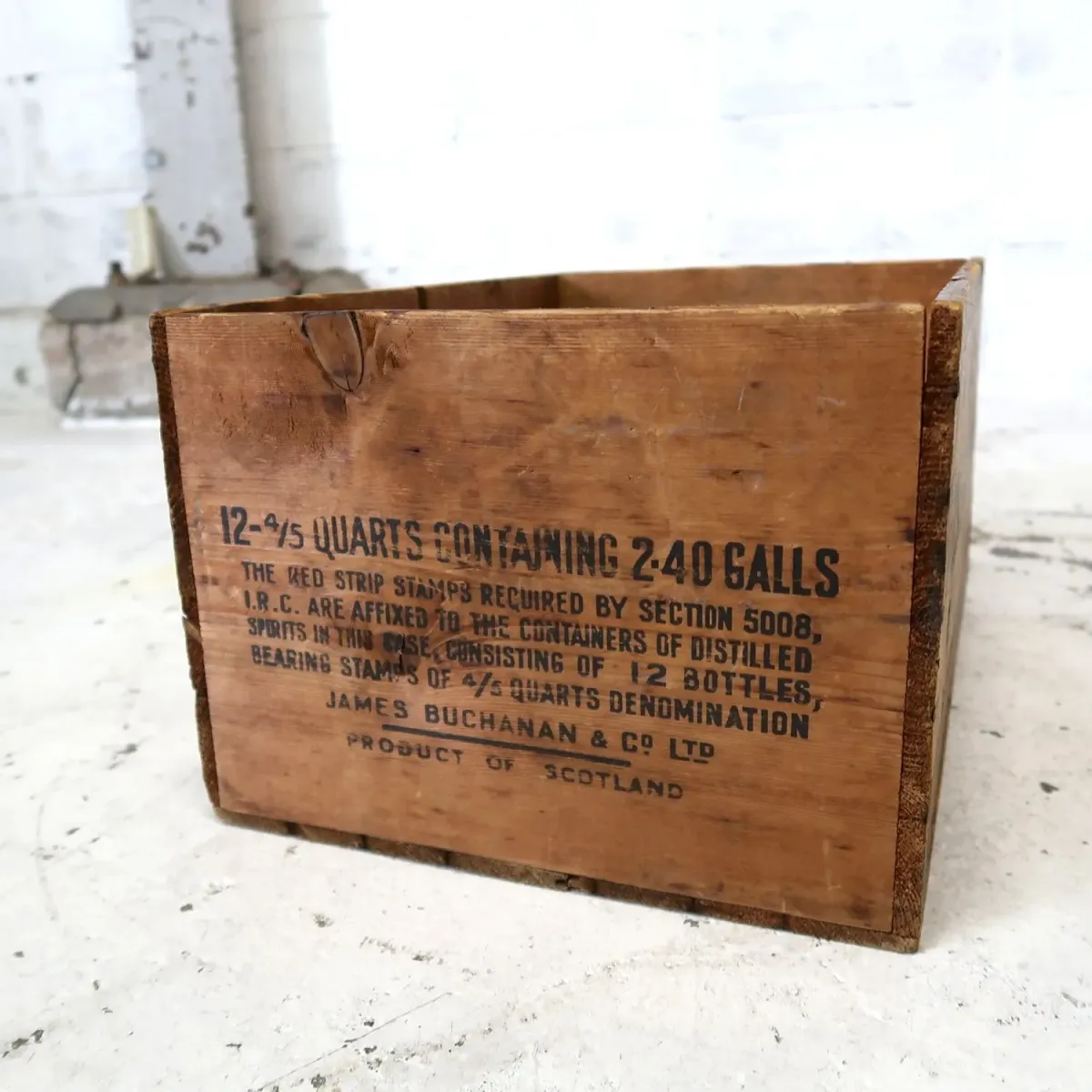 BLACK & WHITE ビンテージ ウッドボックス