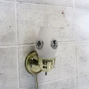 ビンテージ ガラス×メタル ブラケットランプ