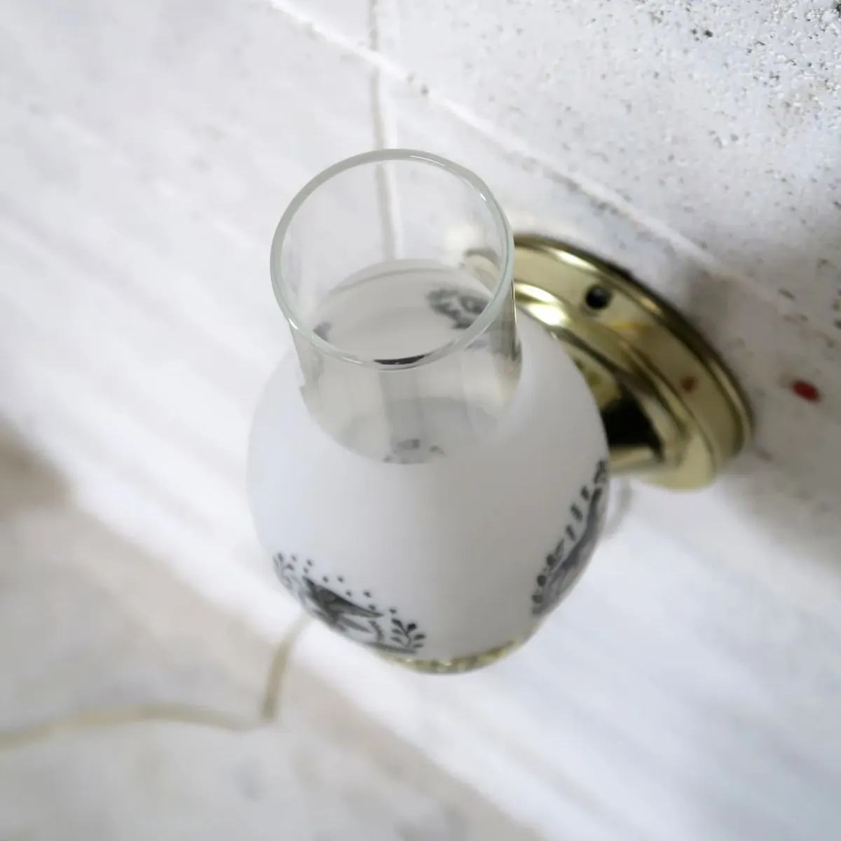 ビンテージ ガラス×メタル ブラケットランプ