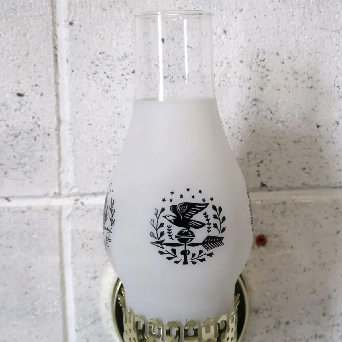 ビンテージ ガラス×メタル ブラケットランプ