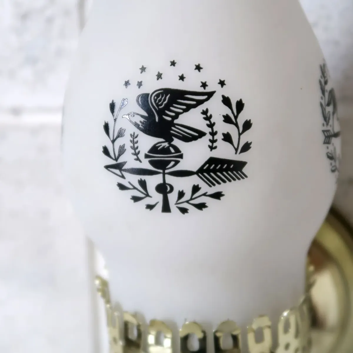 ビンテージ ガラス×メタル ブラケットランプ