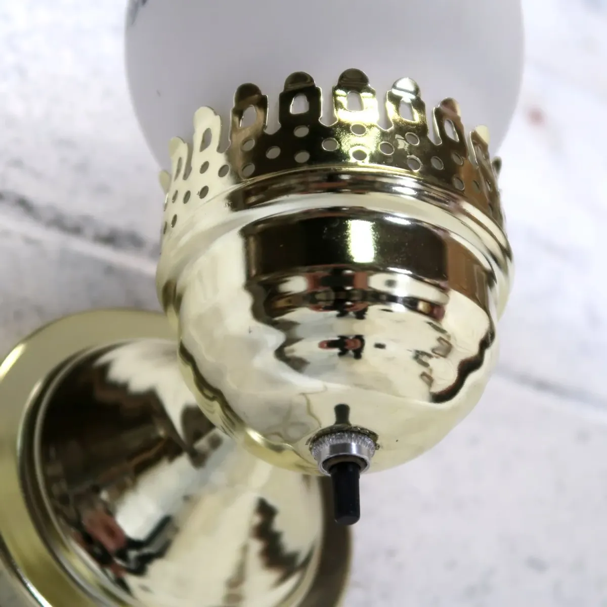 ビンテージ ガラス×メタル ブラケットランプ