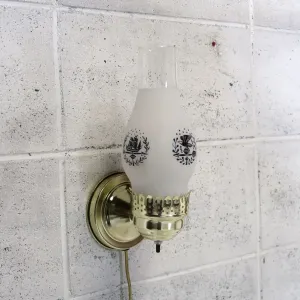 ビンテージ ガラス×メタル ブラケットランプ