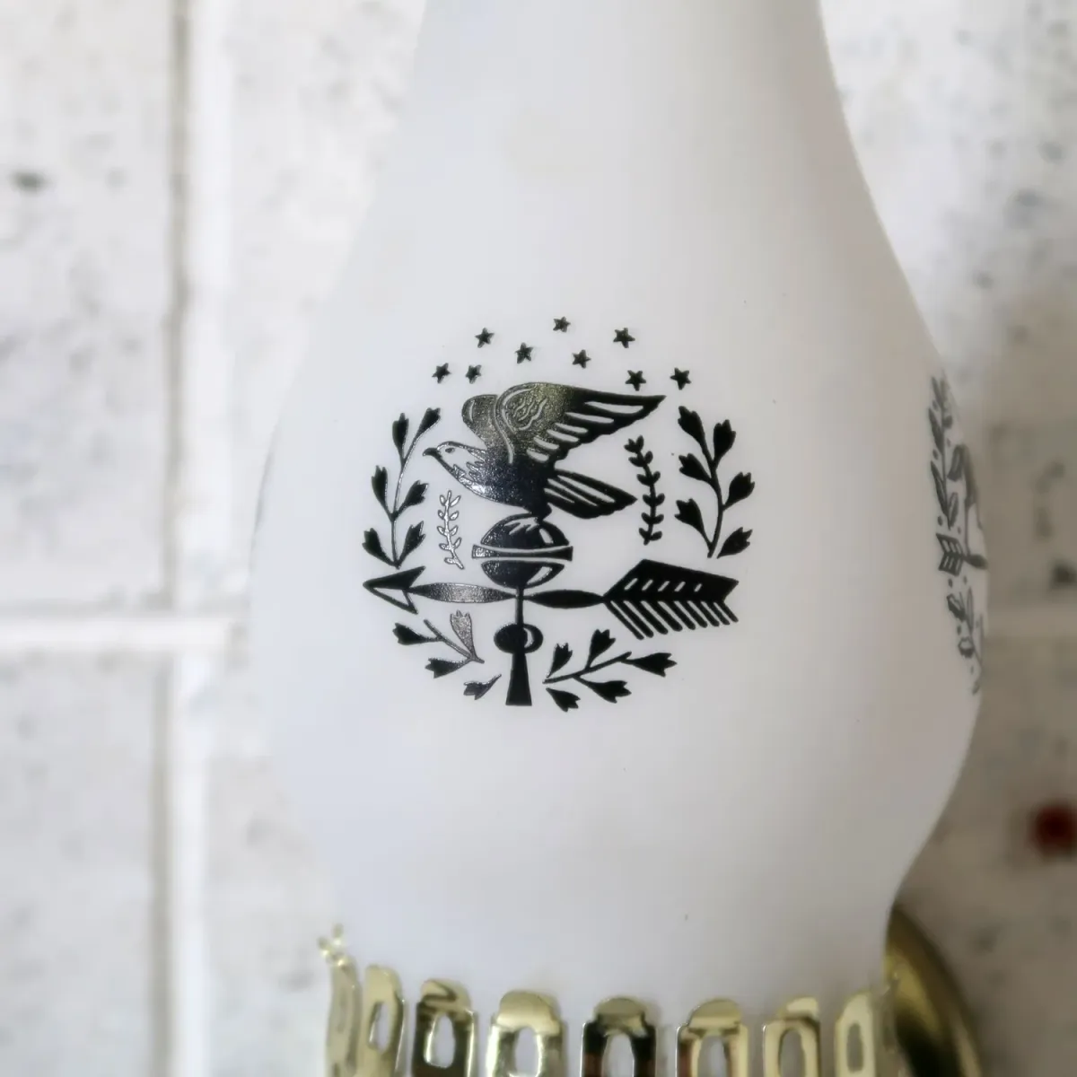 ビンテージ ガラス×メタル ブラケットランプ