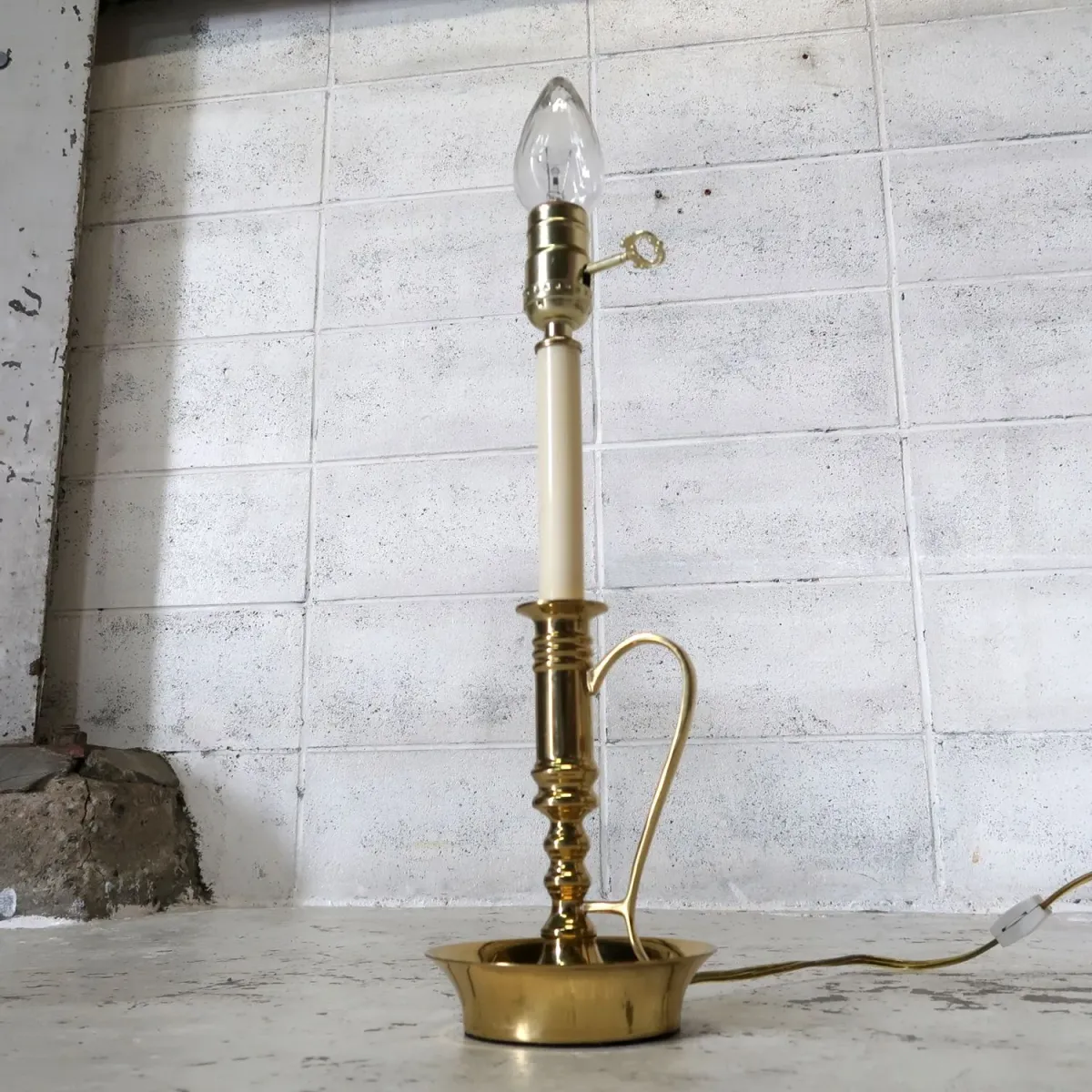 ビンテージ ゴールドメタル キャンドルランプ