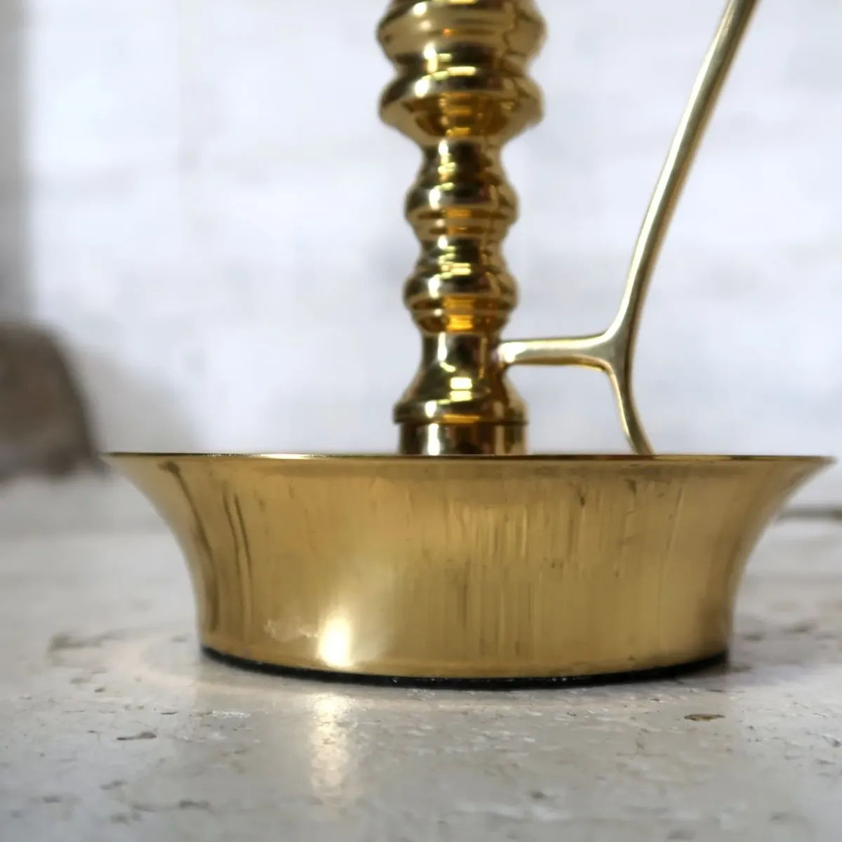 ビンテージ ゴールドメタル キャンドルランプ