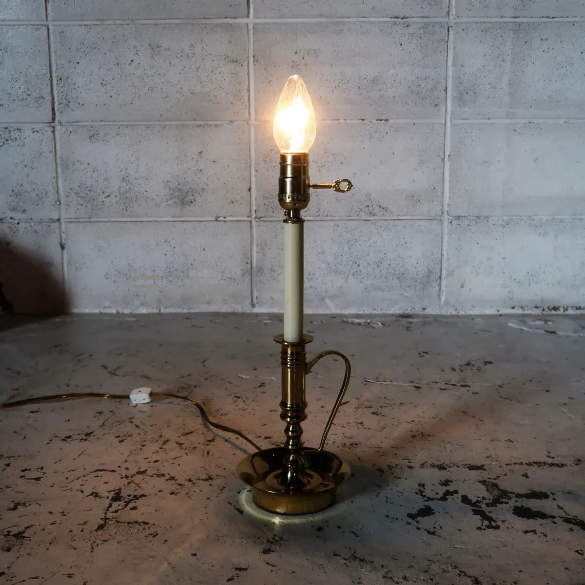 ビンテージ ゴールドメタル キャンドルランプ