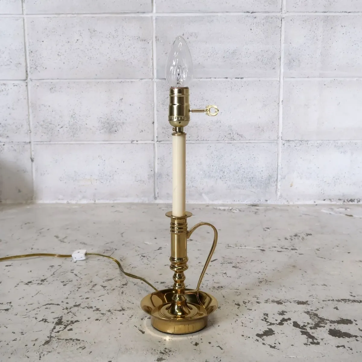 ビンテージ ゴールドメタル キャンドルランプ