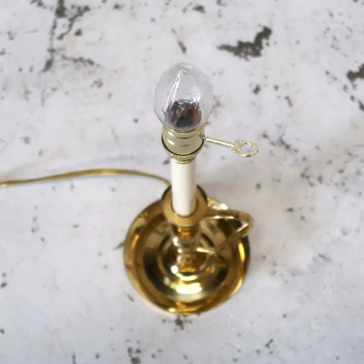 ビンテージ ゴールドメタル キャンドルランプ