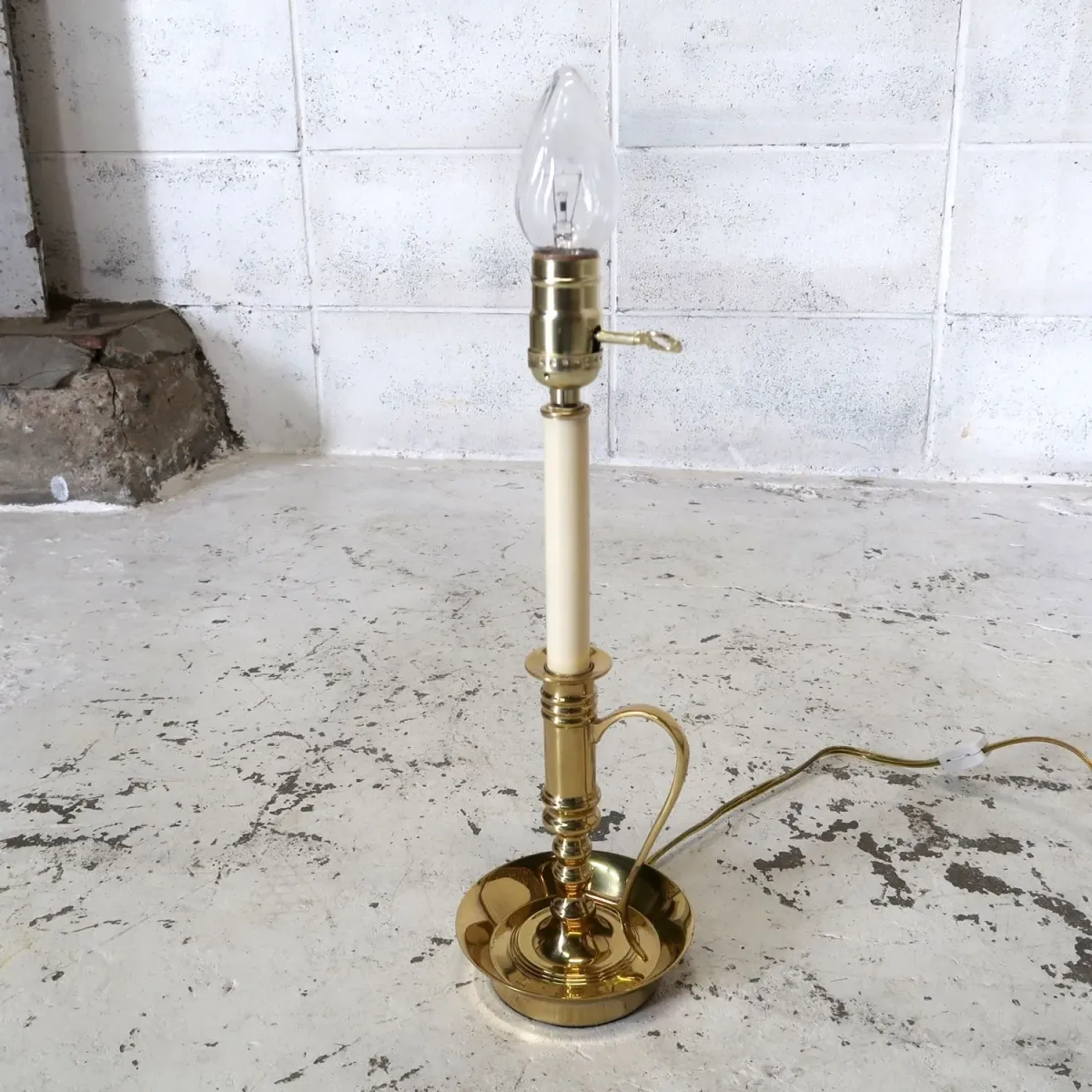 ビンテージ ゴールドメタル キャンドルランプ