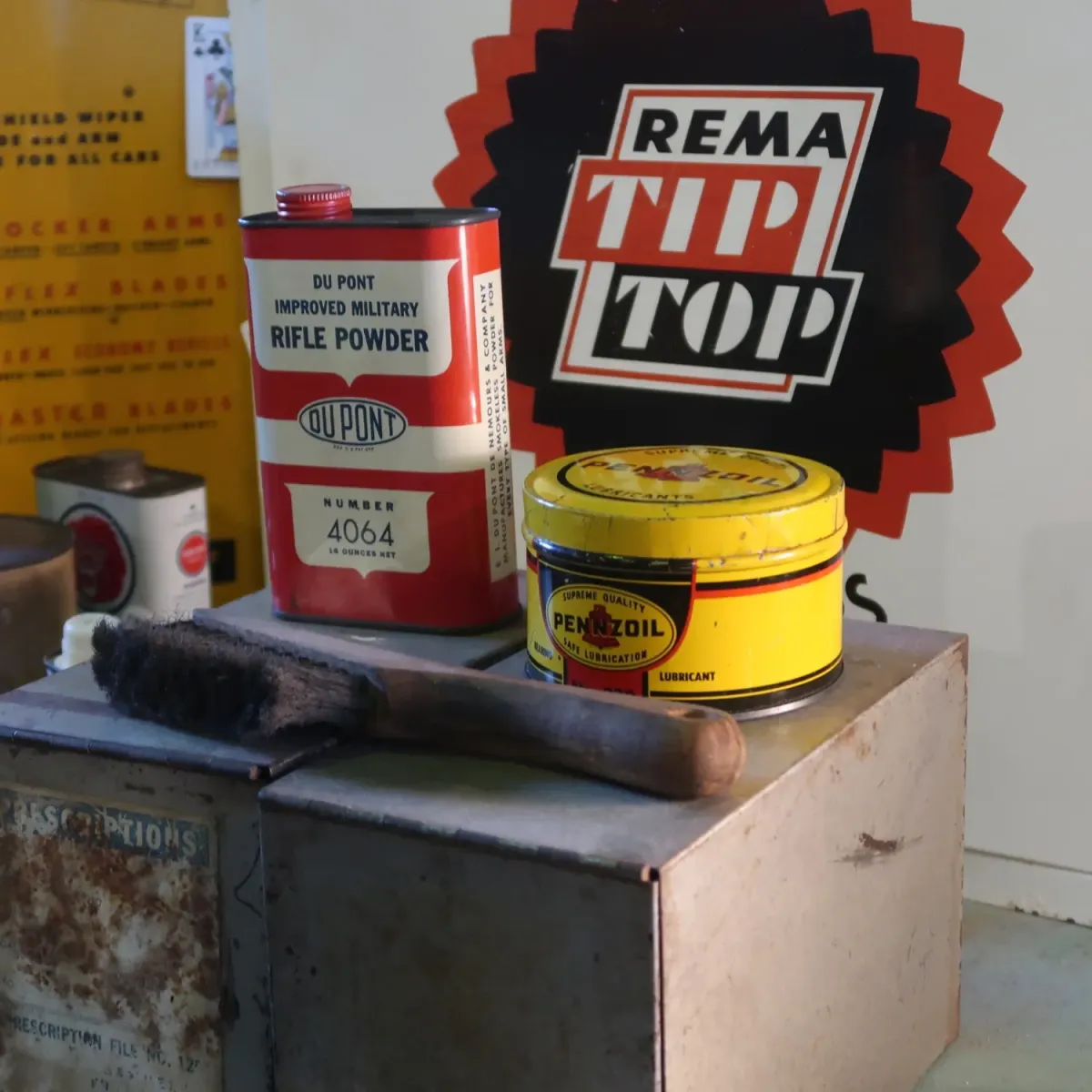 DU PONT ビンテージ メタル缶 ライフル火薬