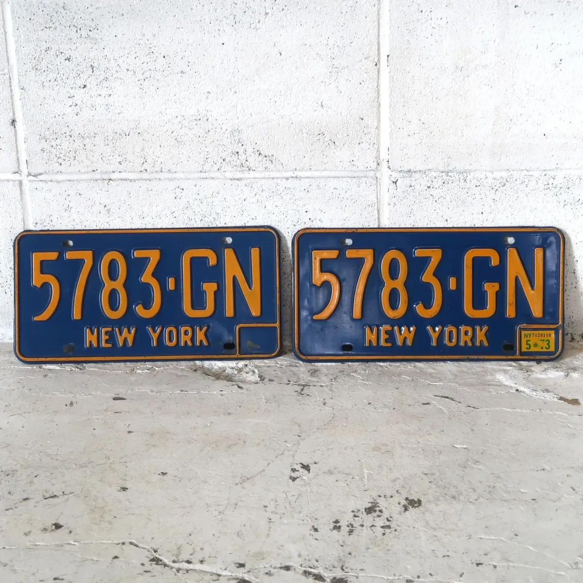 NEW YORK ビンテージ ナンバープレート ペア