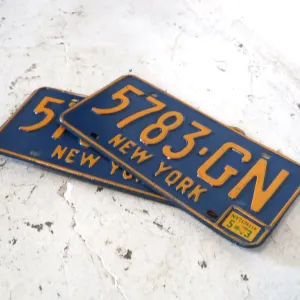 NEW YORK ビンテージ ナンバープレート ペア