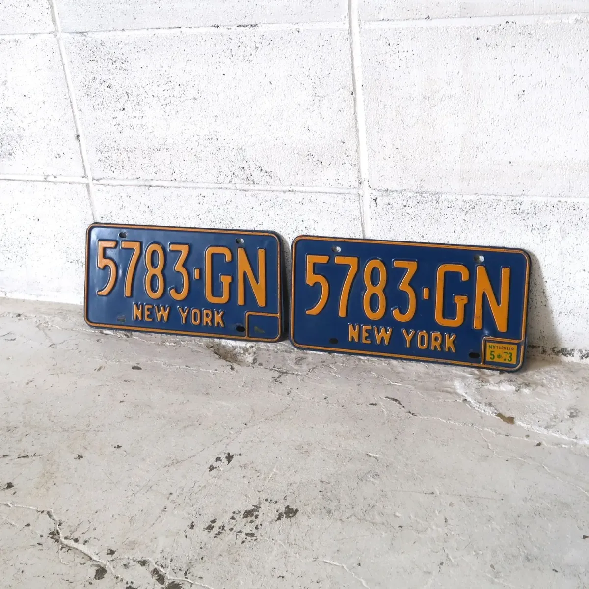 NEW YORK ビンテージ ナンバープレート ペア