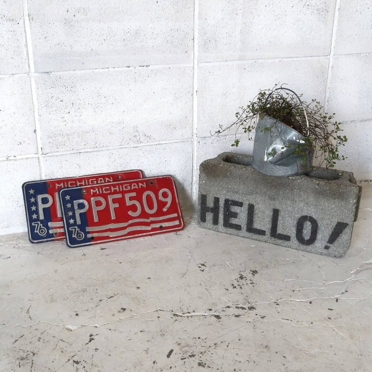 MICHIGAN ビンテージ ナンバープレート ペア