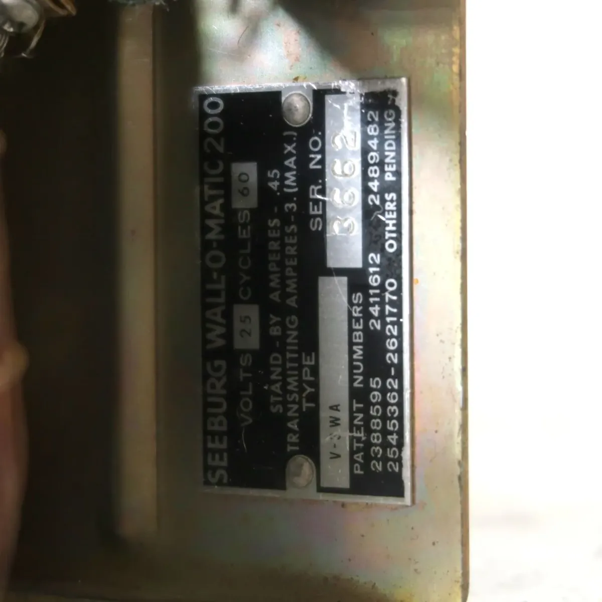 Seeburg 200 Wall-o-matic ビンテージ ジュークボックスセレクター ジャンク