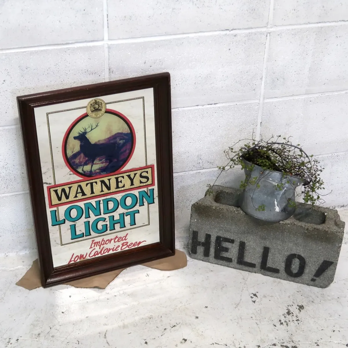 WATNEYS LONDON LIGHT ビンテージ パブミラー