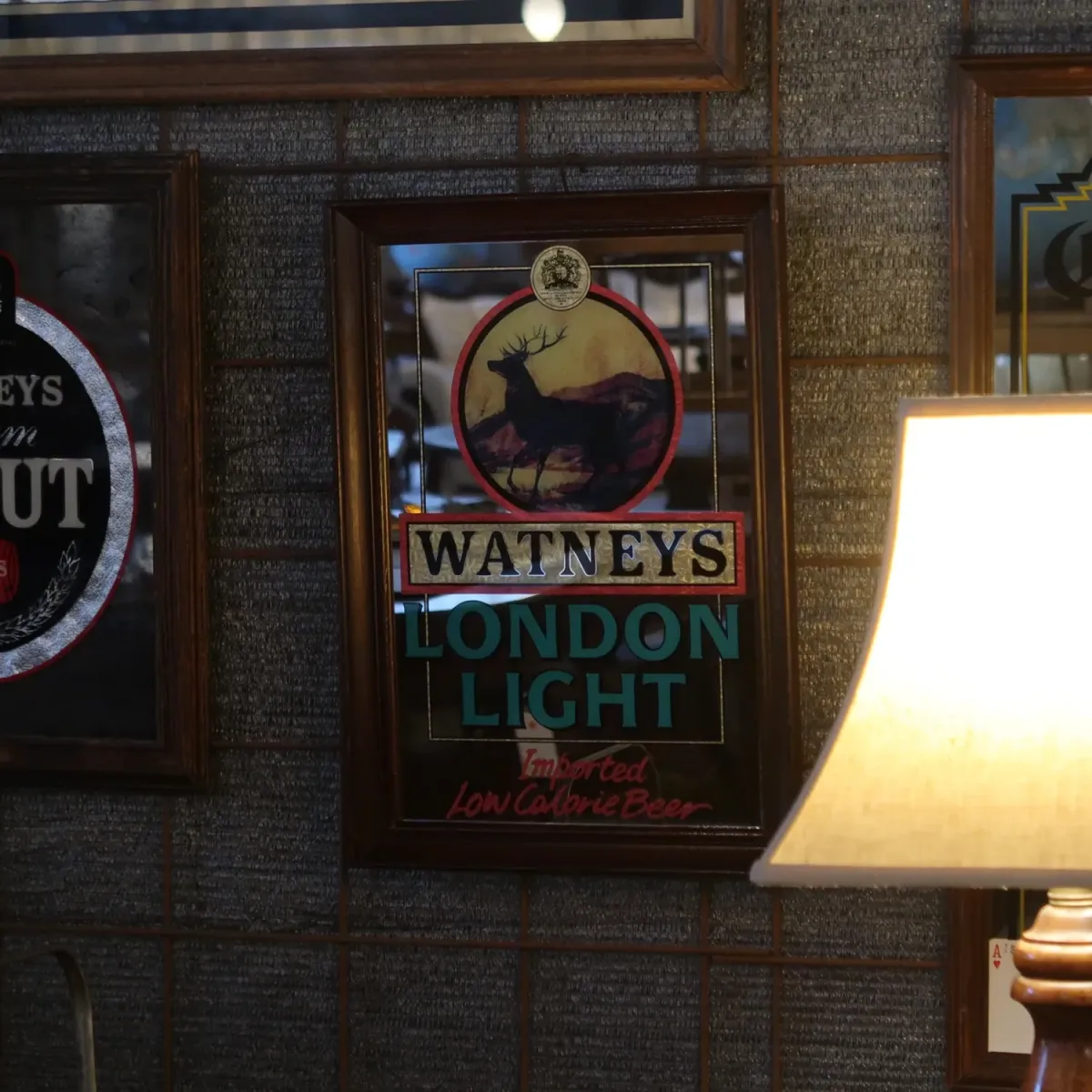WATNEYS LONDON LIGHT ビンテージ パブミラー