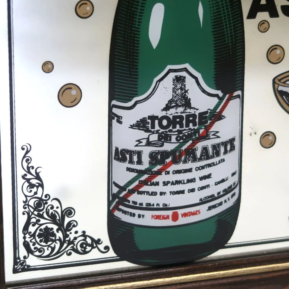 TORRE ASTI SPUMANTE ビンテージ パブミラー