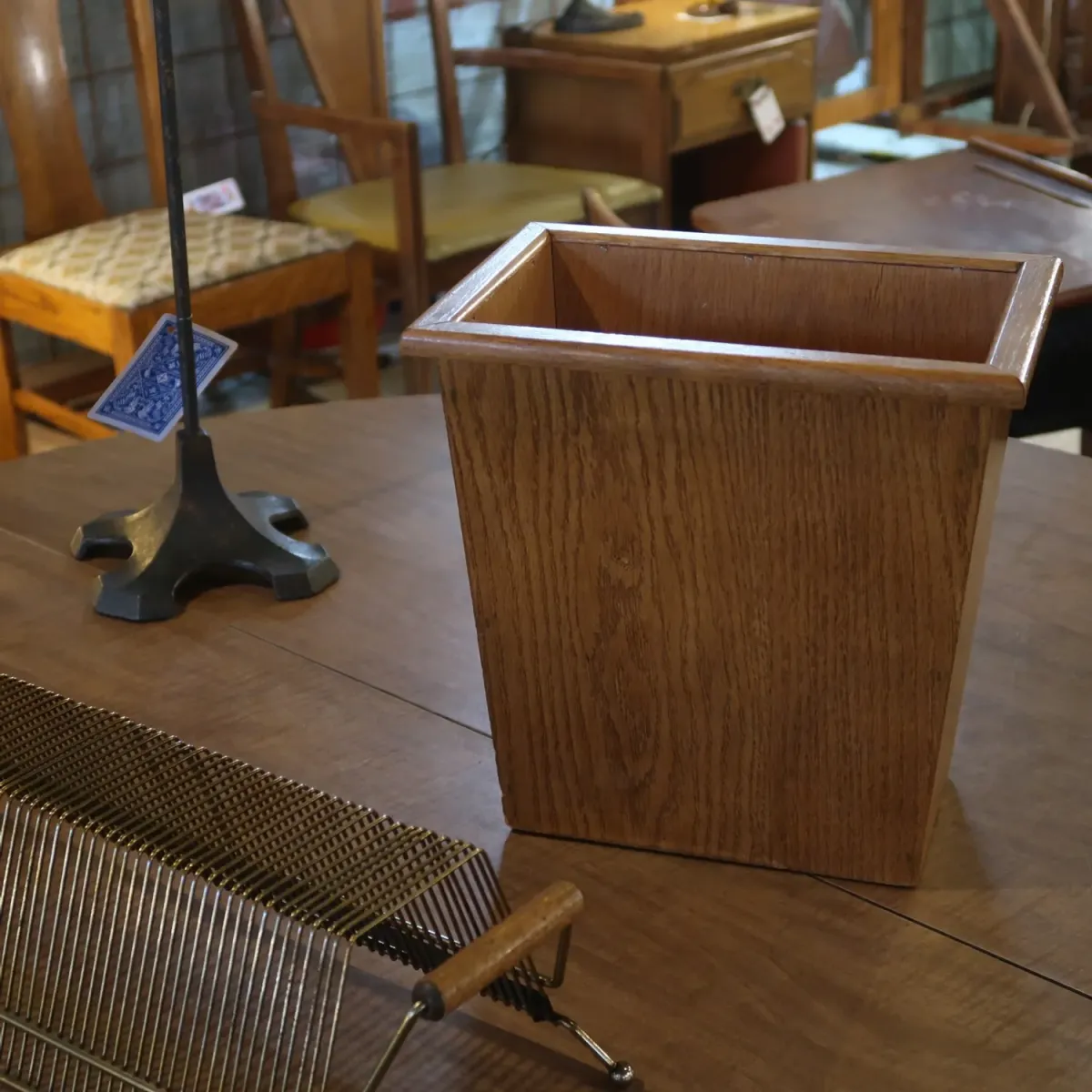 ビンテージ ウッド ゴミ箱