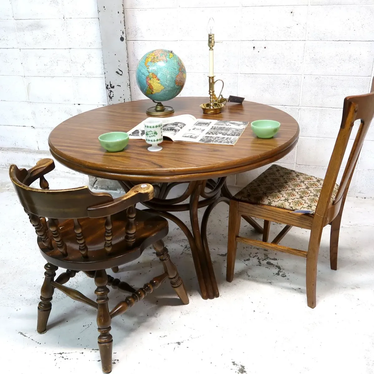 アンティーク ラウンド ダイニングテーブル ベントウッド