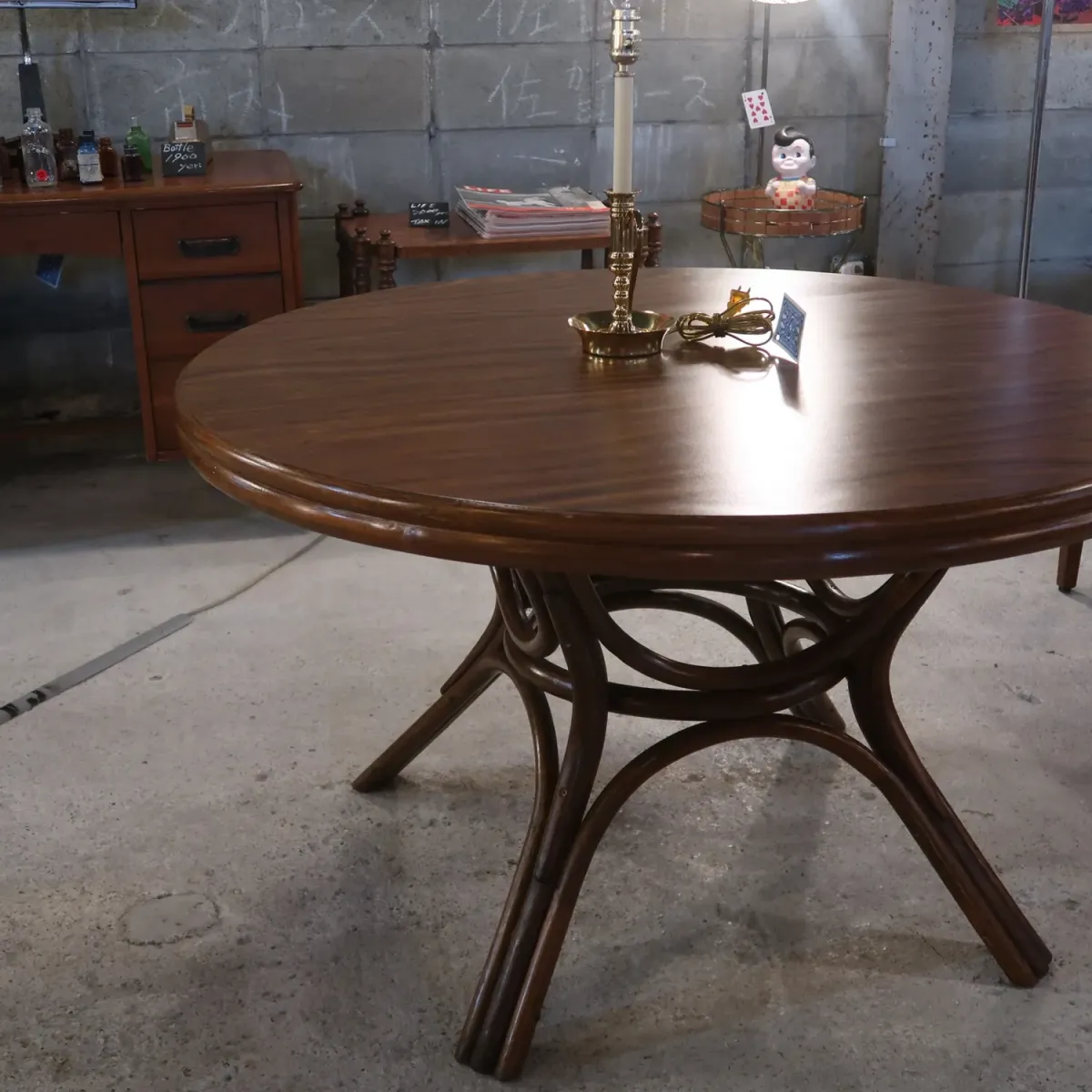 アンティーク ラウンド ダイニングテーブル ベントウッド