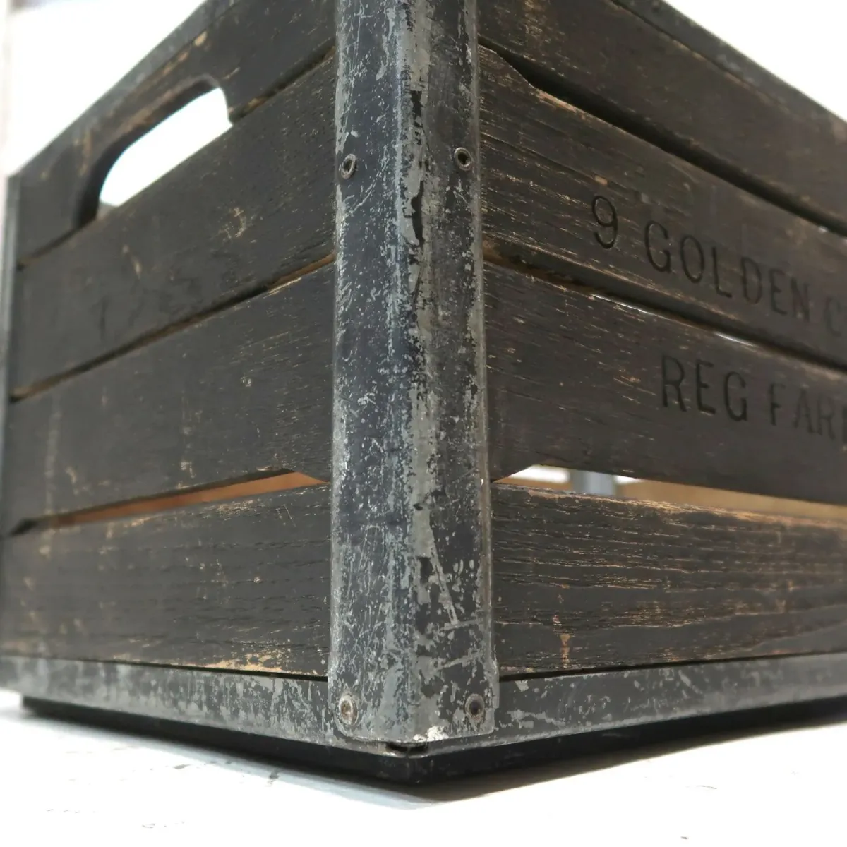 ビンテージ ウッド×メタル ボックス