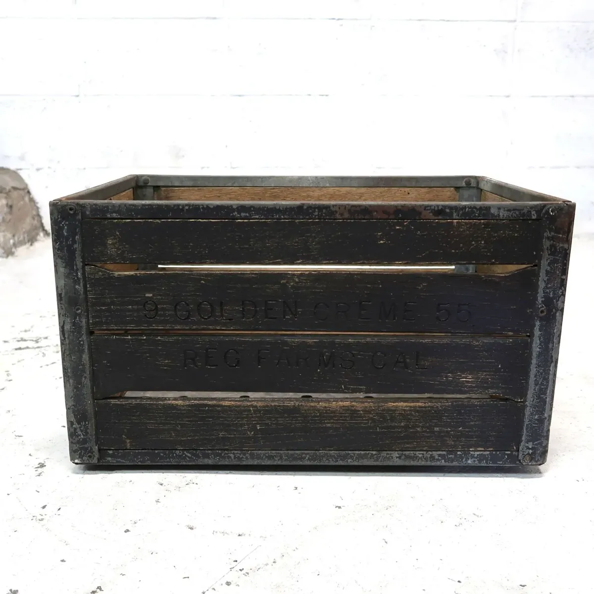 ビンテージ ウッド×メタル ボックス