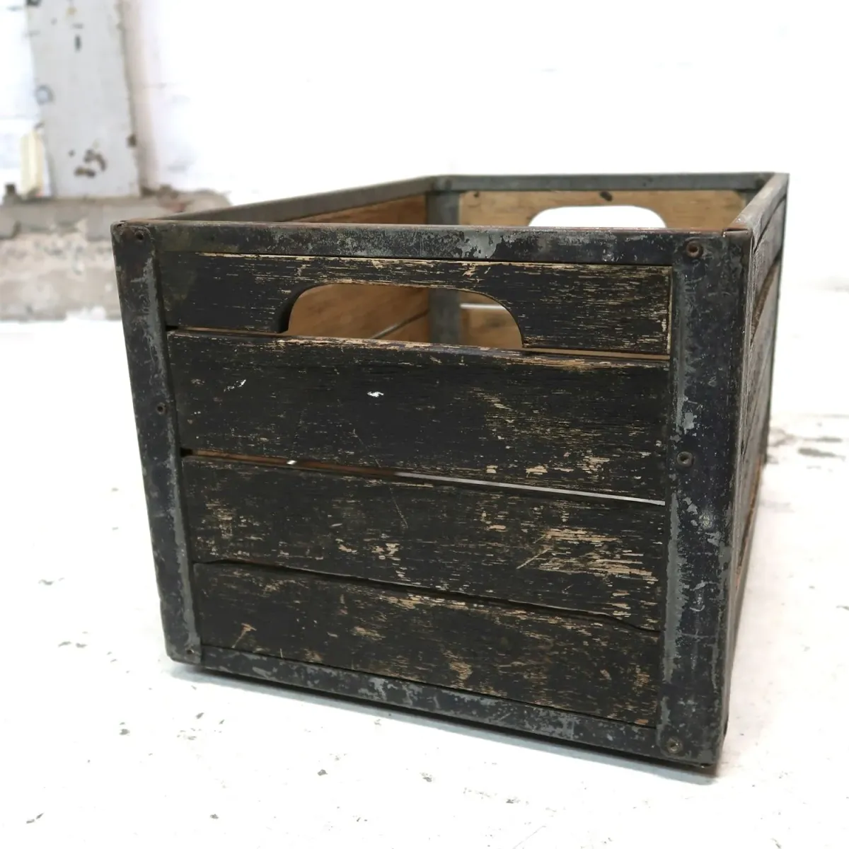 ビンテージ ウッド×メタル ボックス