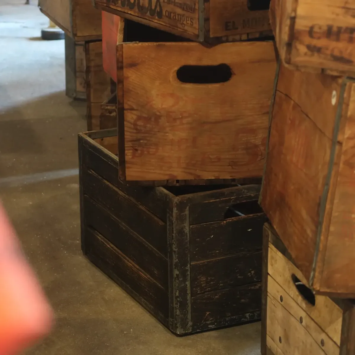 ビンテージ ウッド×メタル ボックス