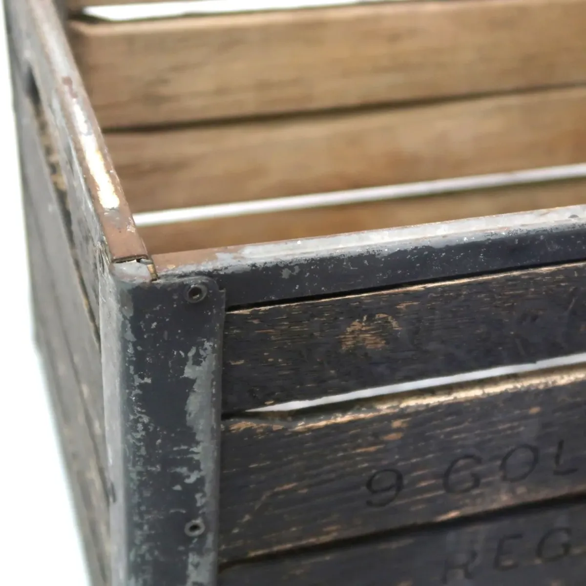 ビンテージ ウッド×メタル ボックス