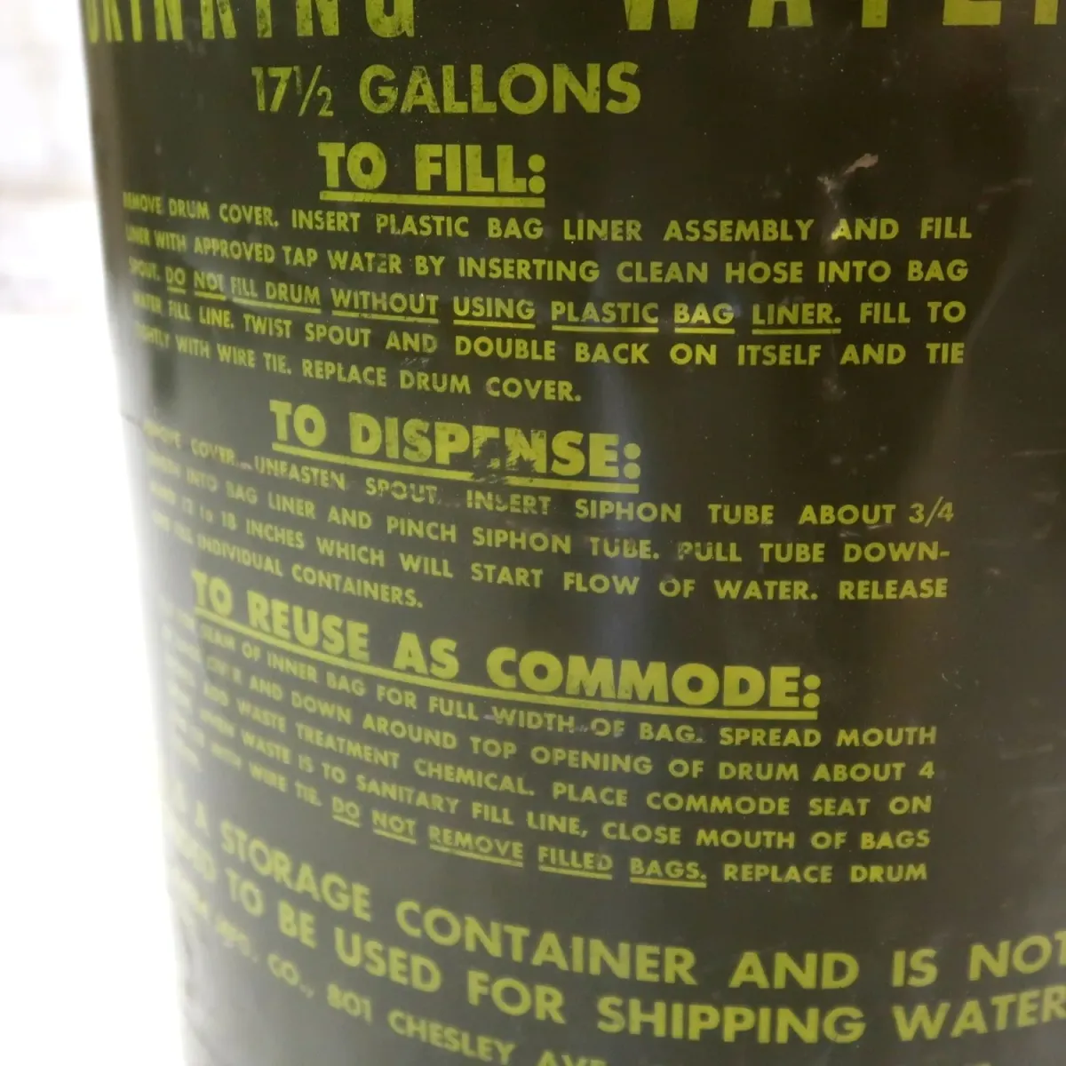 60's ビンテージ ミリタリードラム缶