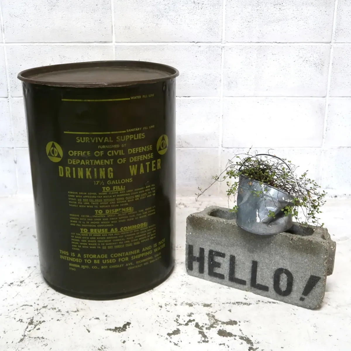 60's ビンテージ ミリタリードラム缶