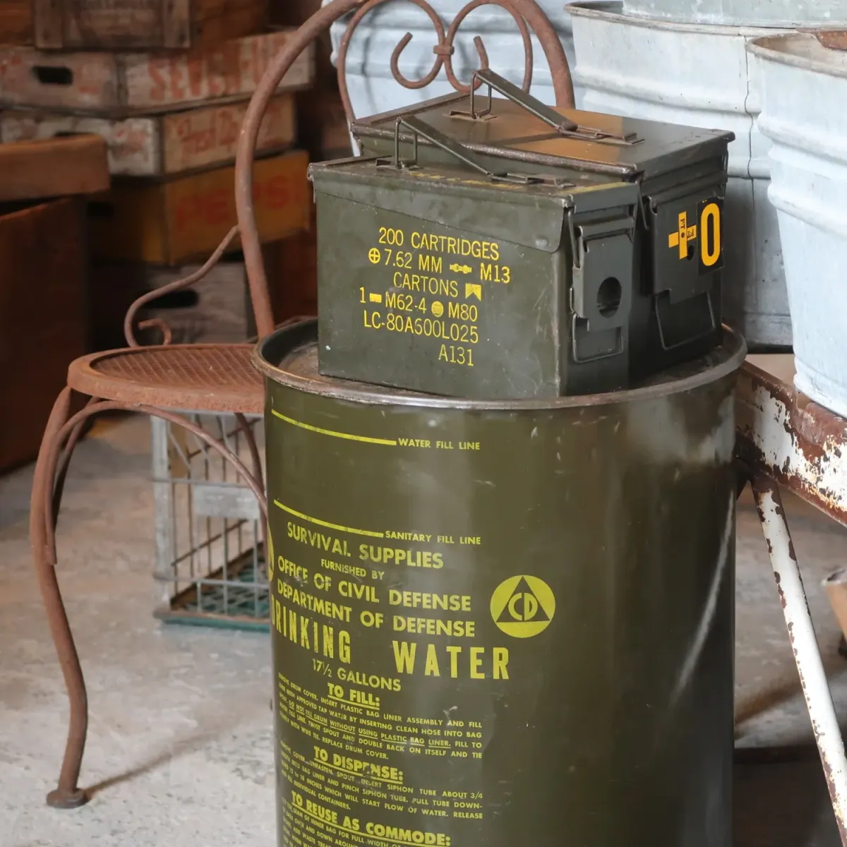 60's ビンテージ ミリタリードラム缶