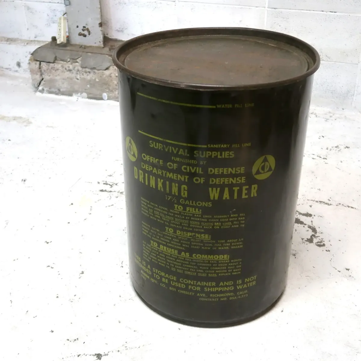 60's ビンテージ ミリタリードラム缶