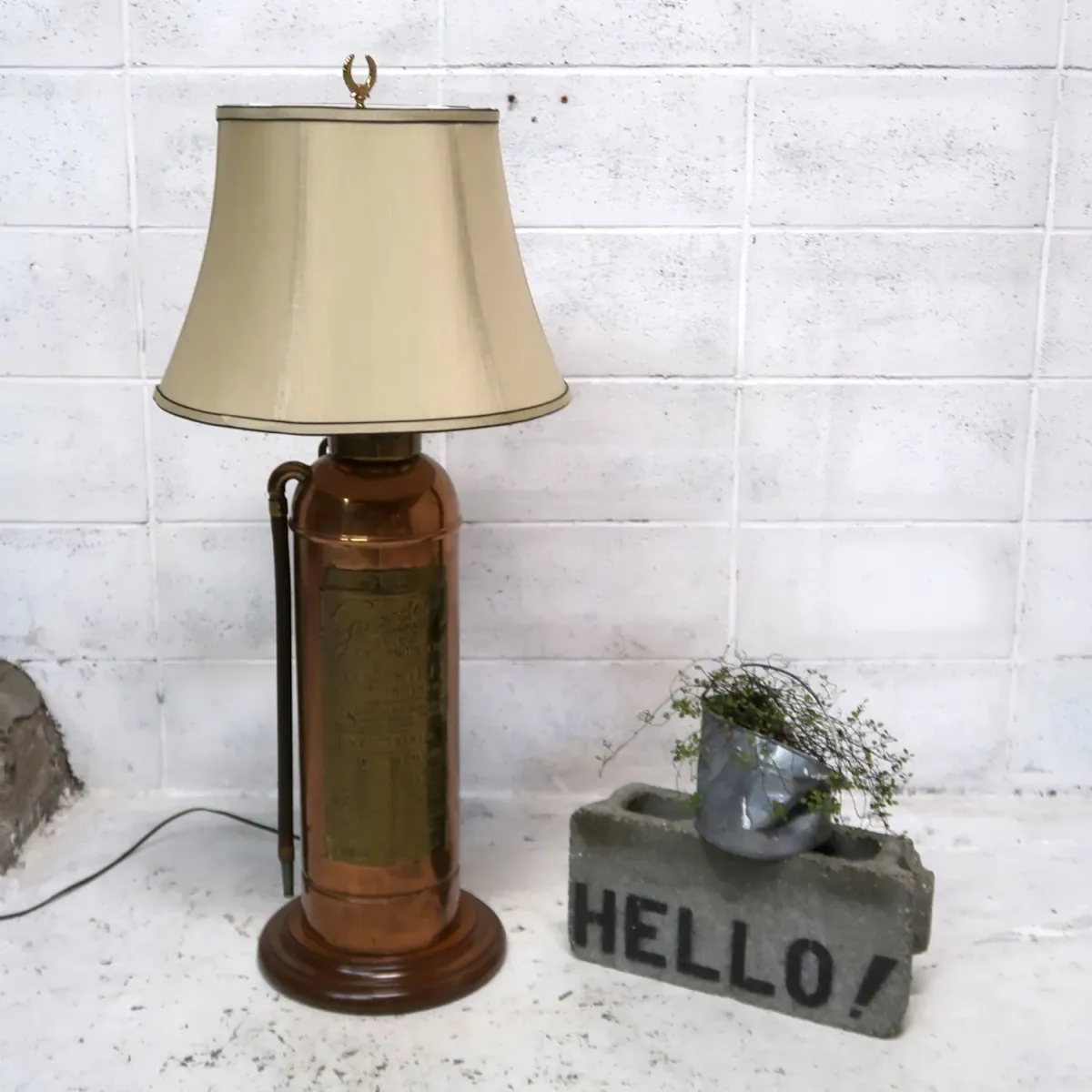 アンティーク 消火器 カスタムランプ