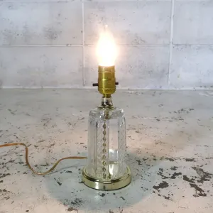 アンティーク ガラスベース テーブルランプ