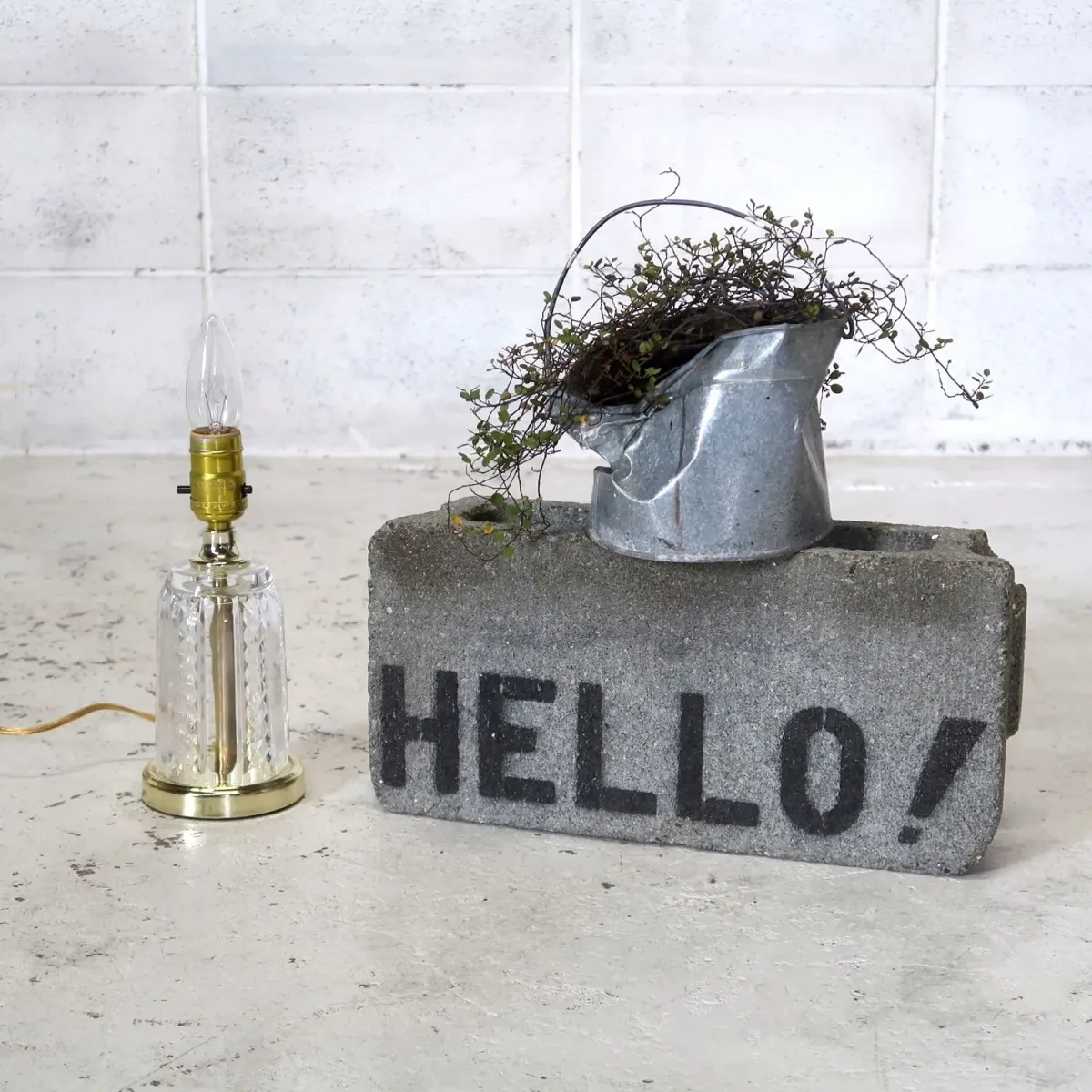 アンティーク ガラスベース テーブルランプ