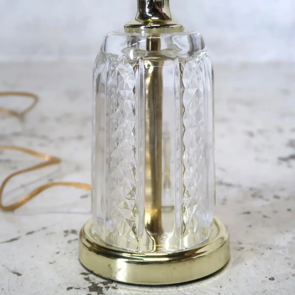 アンティーク ガラスベース テーブルランプ