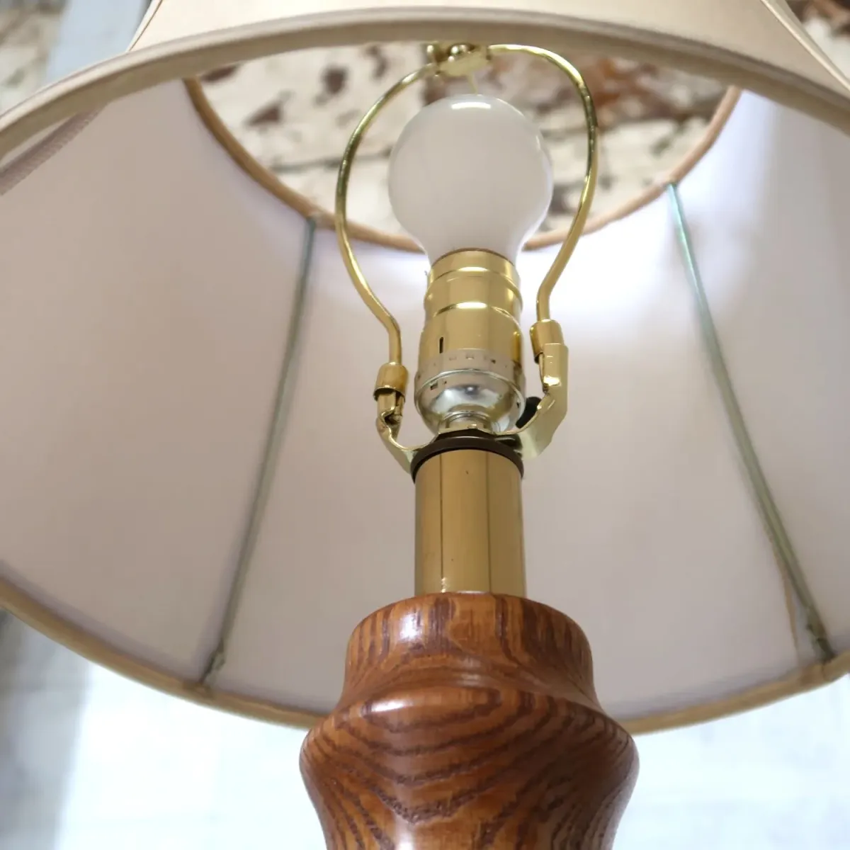 アンティーク ウッドベース テーブルランプ