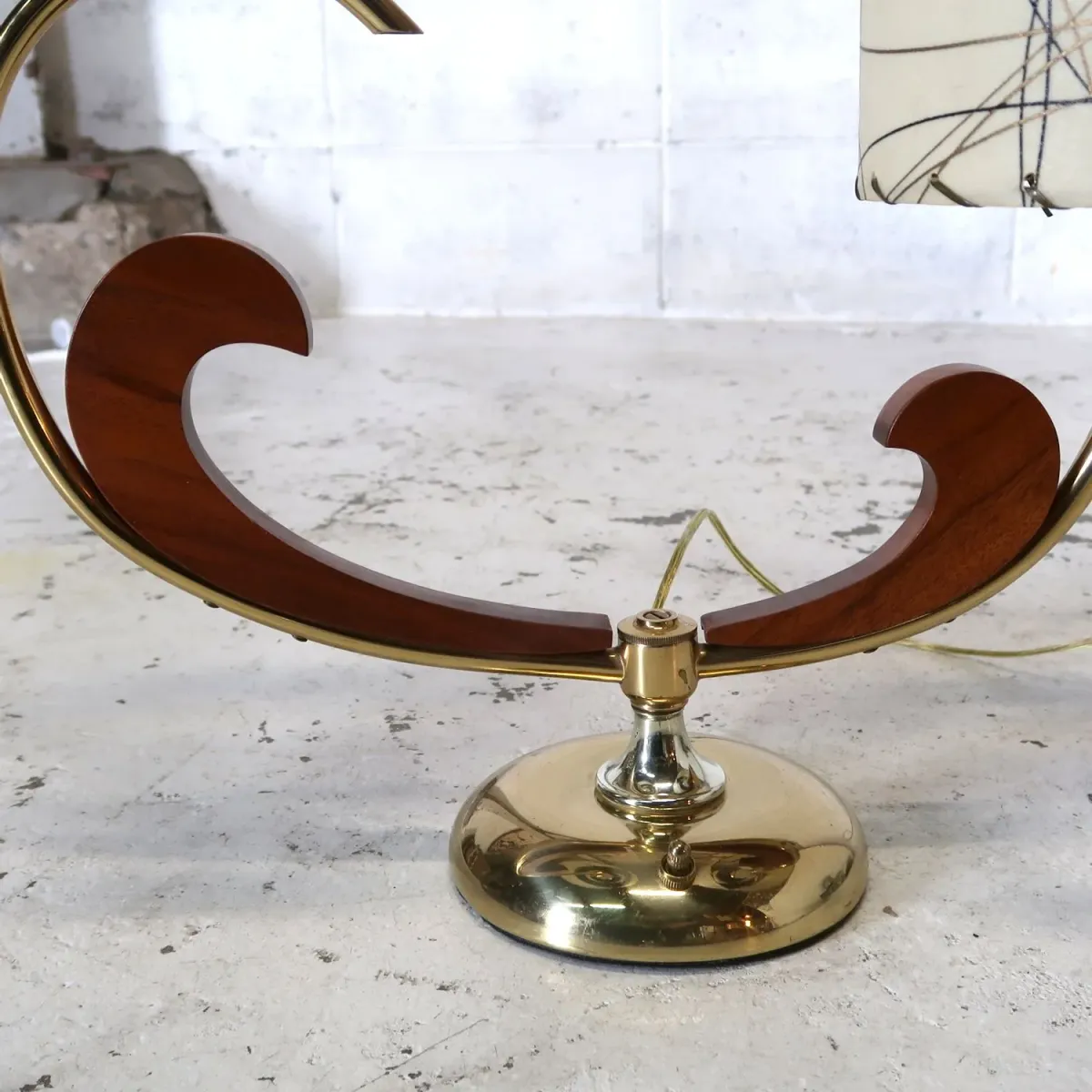 ミッドセンチュリー ファイバーテーブルランプ 2灯