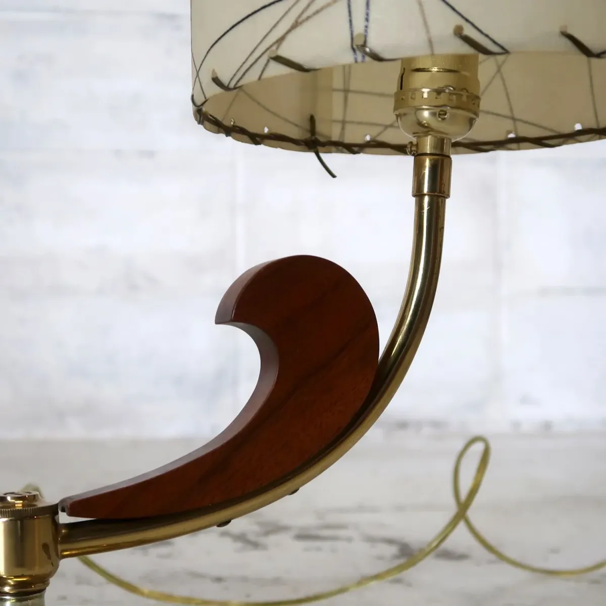 ミッドセンチュリー ファイバーテーブルランプ 2灯