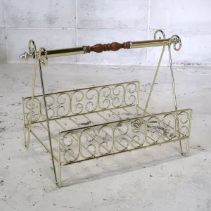 アンティーク ワイヤーメタル マガジンラック