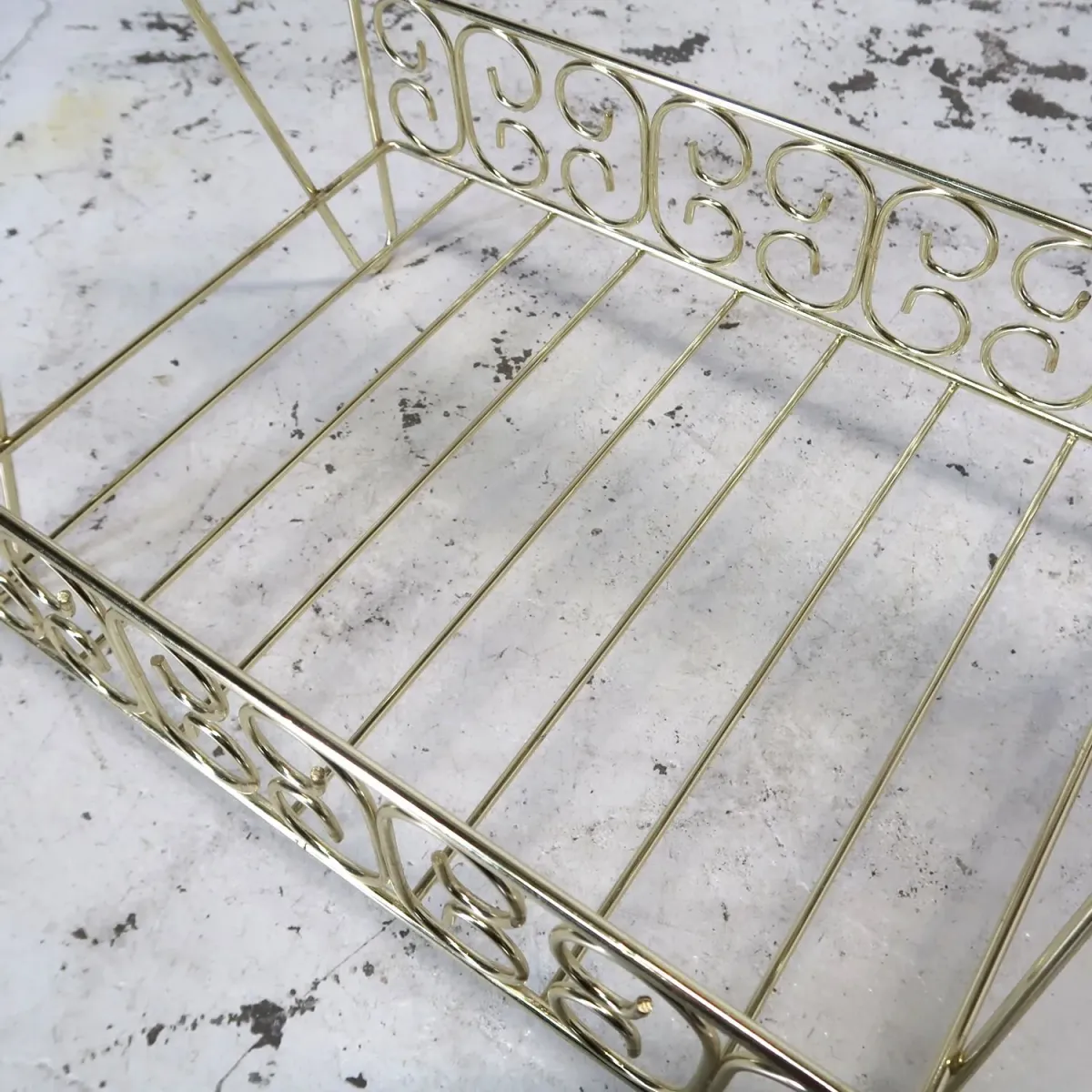 アンティーク ワイヤーメタル マガジンラック