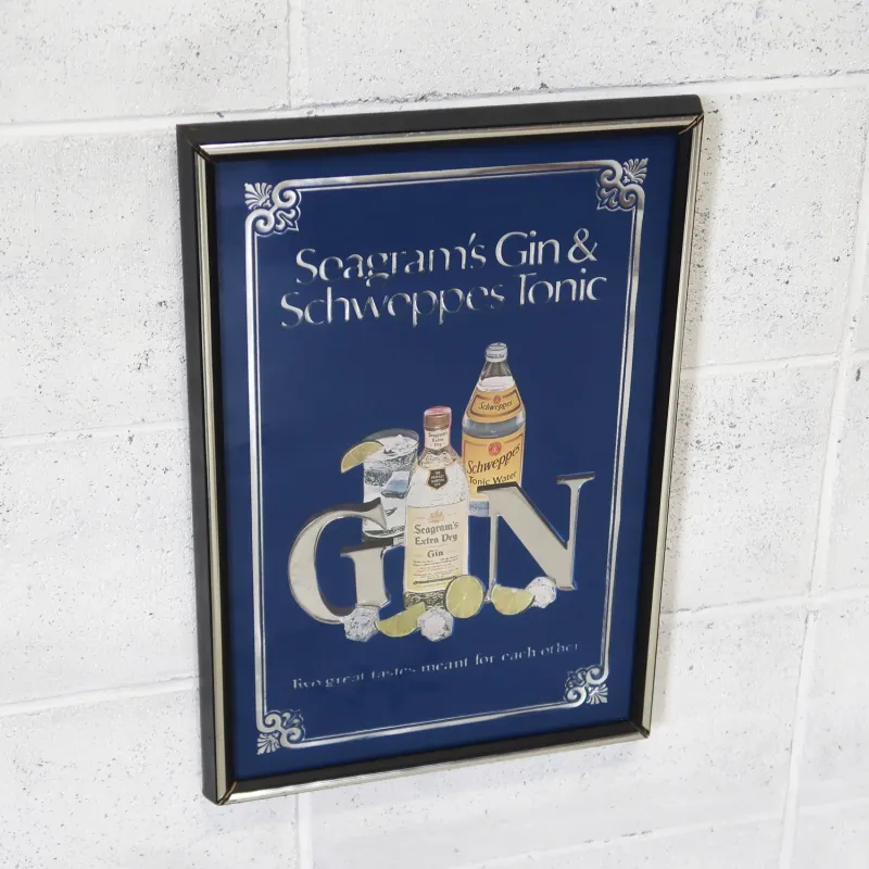 Seagram's×Schweppes ビンテージ パブミラー