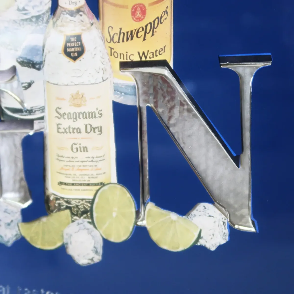 Seagram's×Schweppes ビンテージ パブミラー