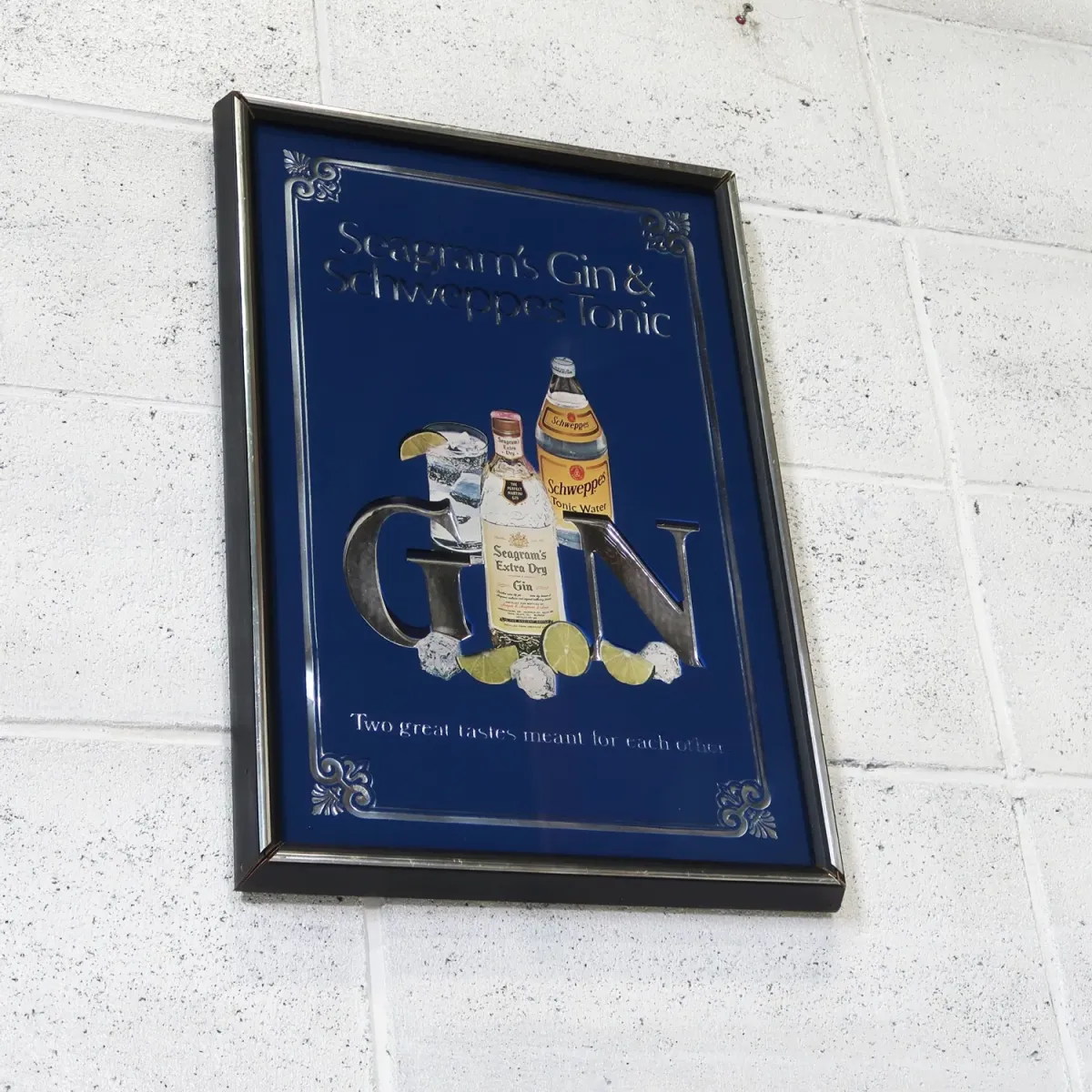 Seagram's×Schweppes ビンテージ パブミラー