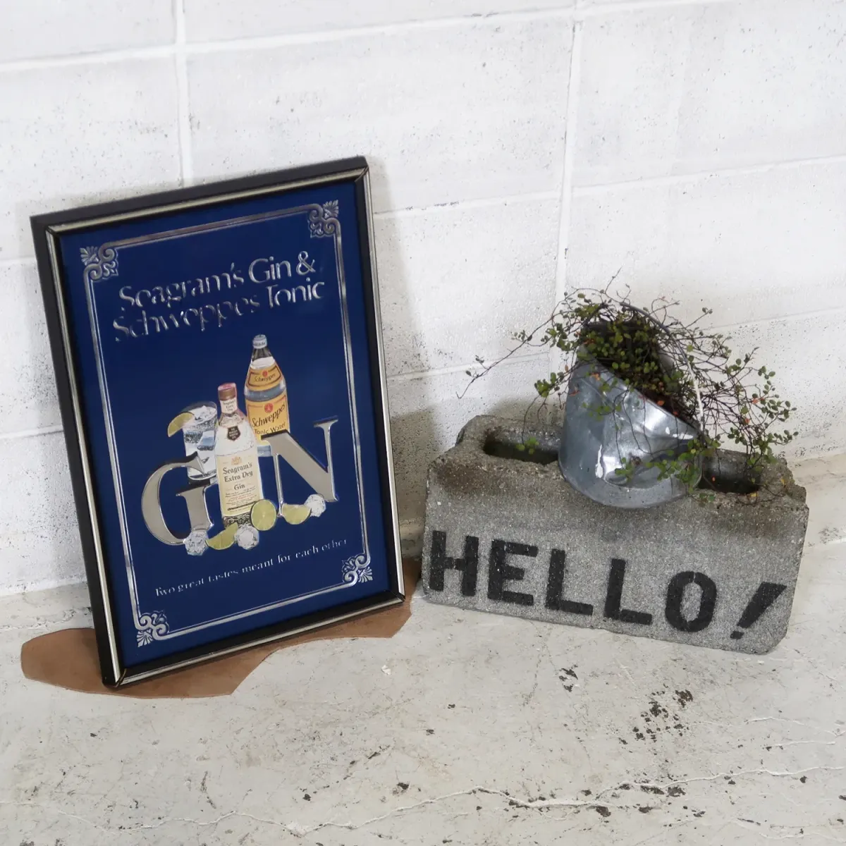 Seagram's×Schweppes ビンテージ パブミラー