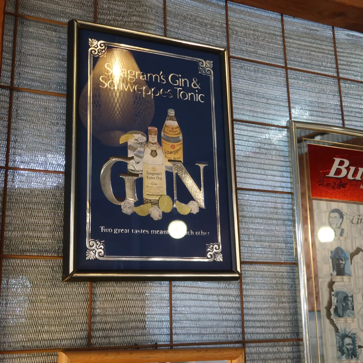 Seagram's×Schweppes ビンテージ パブミラー
