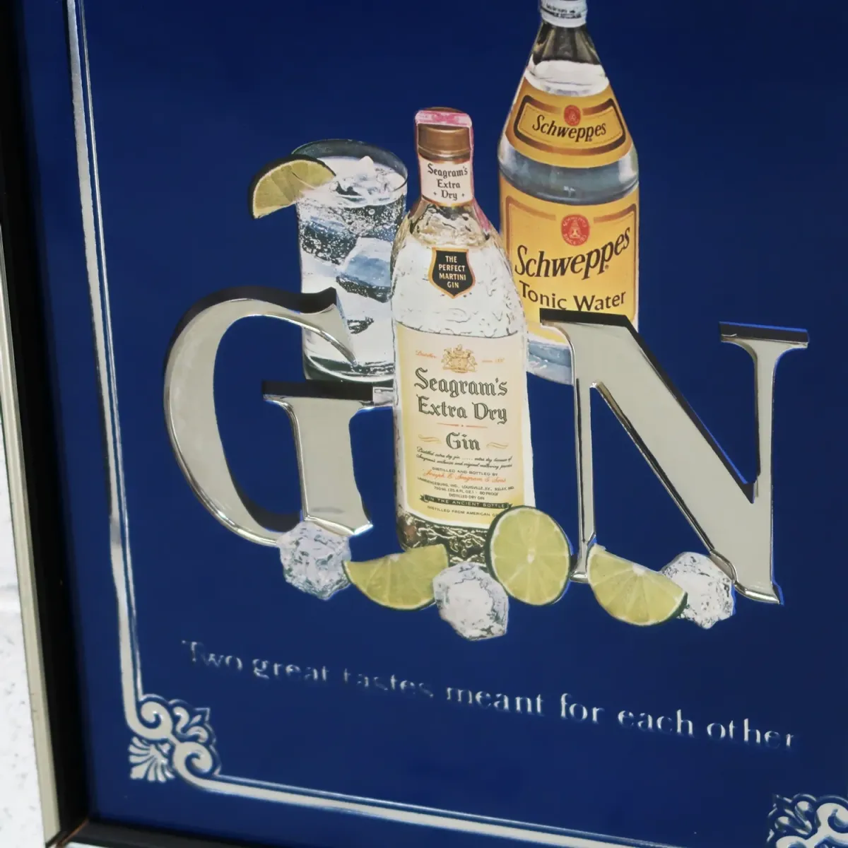 Seagram's×Schweppes ビンテージ パブミラー